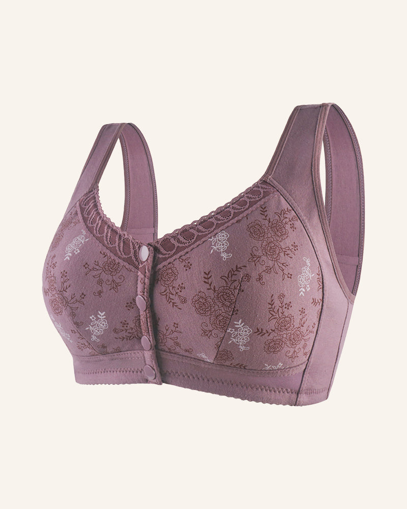 ELIZABETH® Cotton Front Closure Bra-Combines Comfort And Support-Tailor-Made For Elders-Apricot