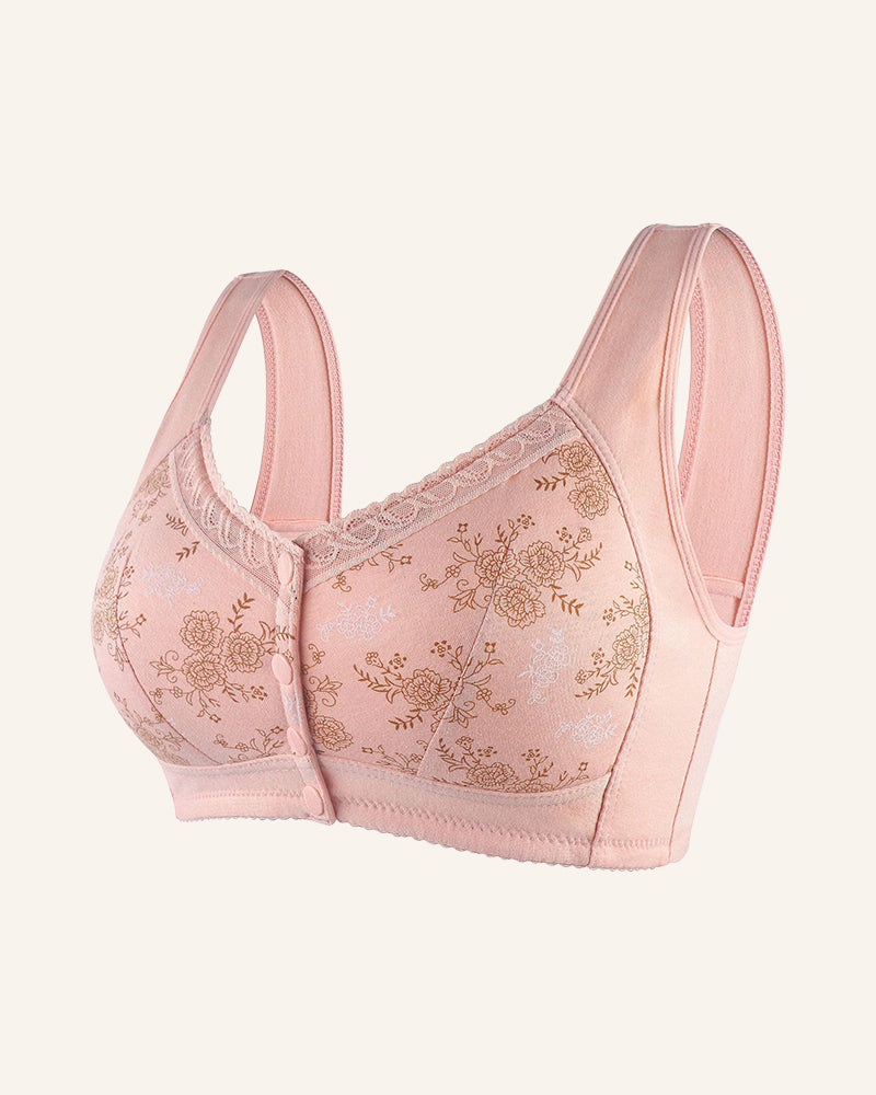 ELIZABETH® Cotton Front Closure Bra-Combines Comfort And Support-Tailor-Made For Elders-Apricot